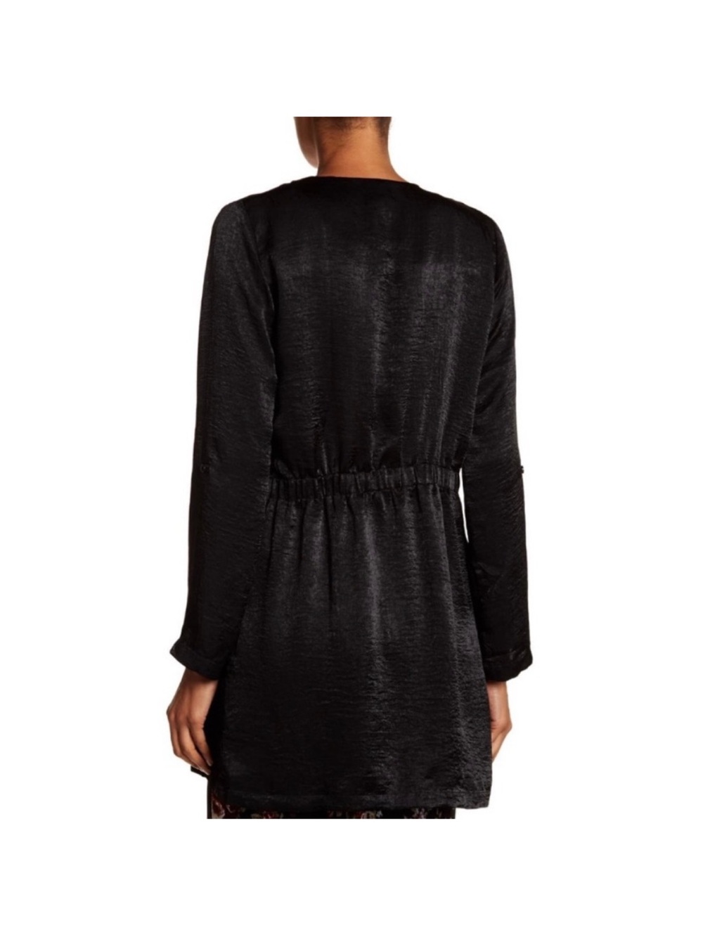 bobeau Satin Waterfall cardigan/ Jacket - Picture 2 of 4